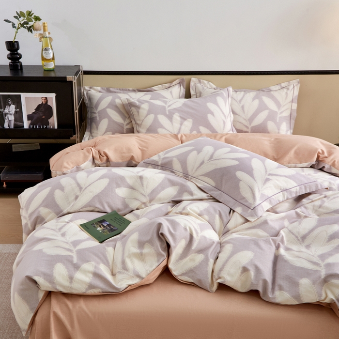 91家纺网 家纺一手货源 找家纺 橙艺家居 2025新款秋冬全棉纯棉磨毛四件套 亦初