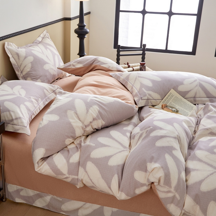 91家纺网 家纺一手货源 找家纺 橙艺家居 2025新款秋冬全棉纯棉磨毛四件套 亦初