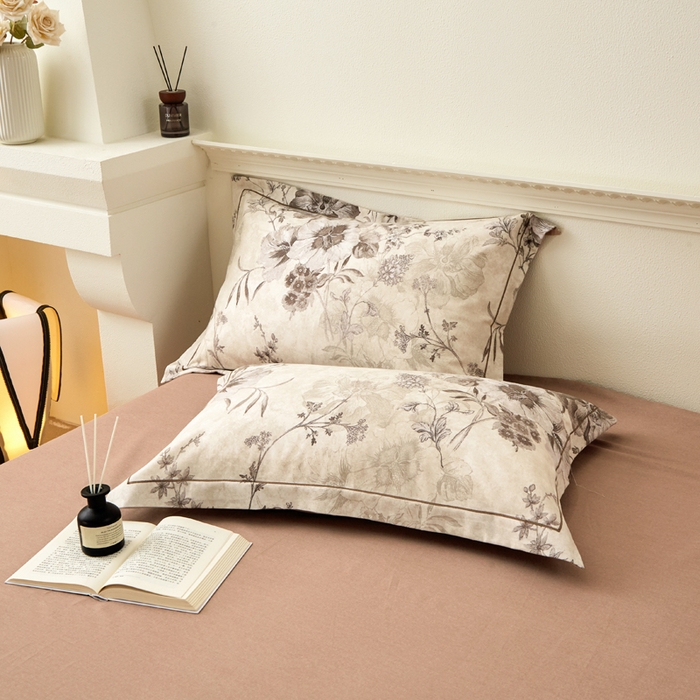 91家纺网 家纺一手货源 找家纺 橙艺家居 2025新款秋冬全棉纯棉磨毛四件套 远黛