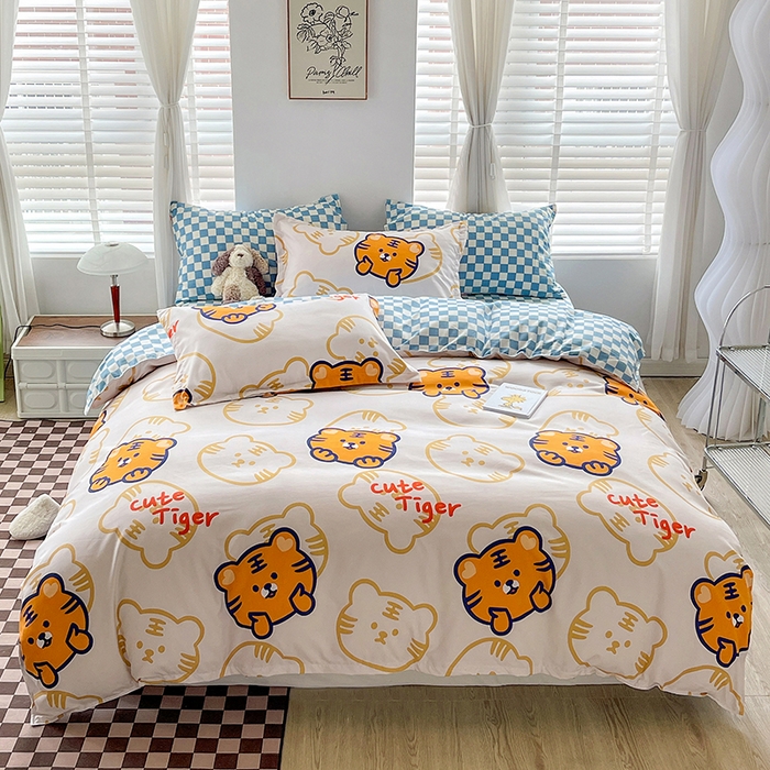 91家纺网 家纺一手货源 找家纺 （总）文黛2025新款植物羊绒小版花四件套-场景一