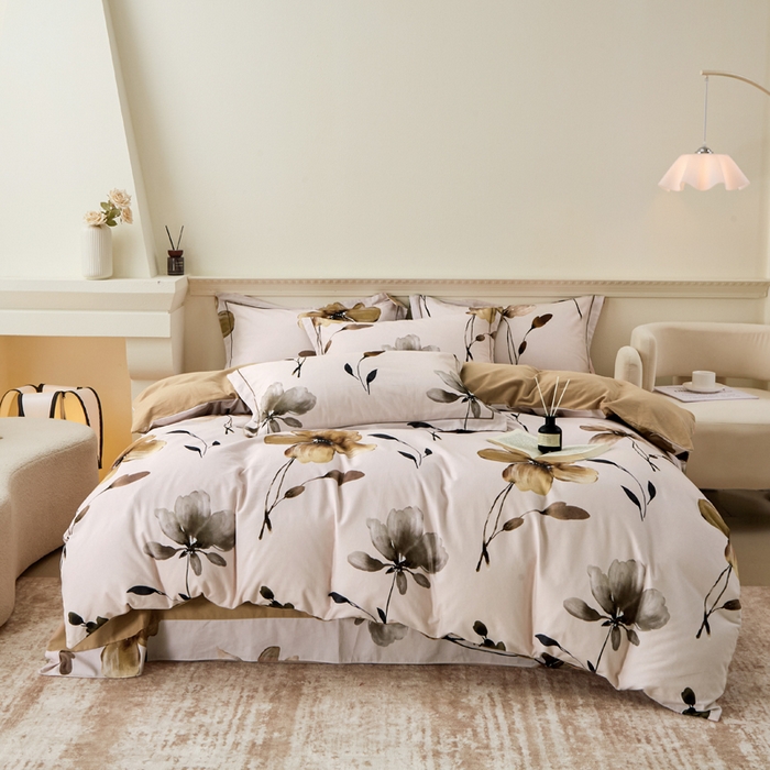 橙艺家居 2025新款秋冬全棉纯棉磨毛四件套 知晓