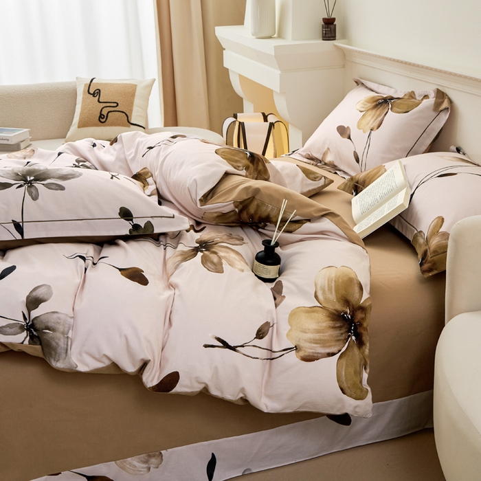 91家纺网 家纺一手货源 找家纺 橙艺家居 2025新款秋冬全棉纯棉磨毛四件套 知晓