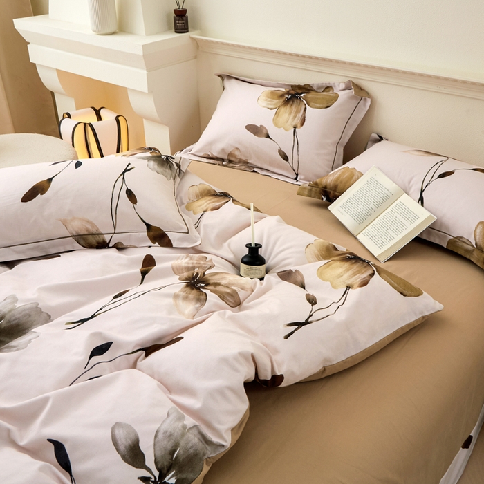 91家纺网 家纺一手货源 找家纺 橙艺家居 2025新款秋冬全棉纯棉磨毛四件套 知晓