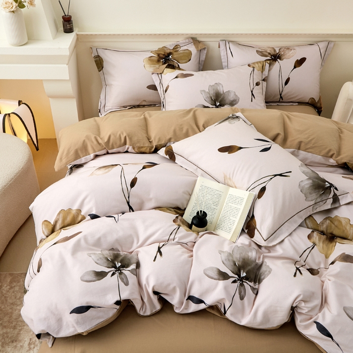 91家纺网 家纺一手货源 找家纺 橙艺家居 2025新款秋冬全棉纯棉磨毛四件套 知晓