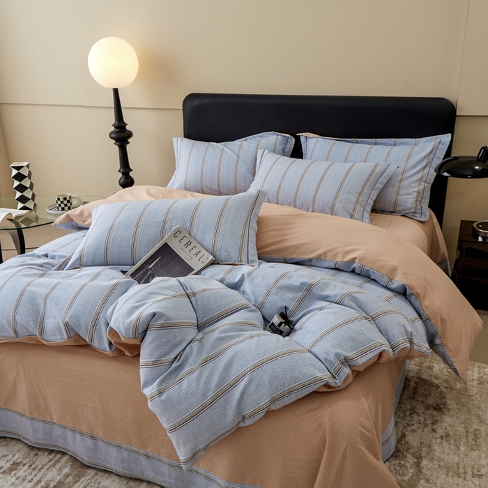 91家纺网 家纺一手货源 找家纺 橙艺家居 2025新款秋冬全棉纯棉磨毛四件套 妆海