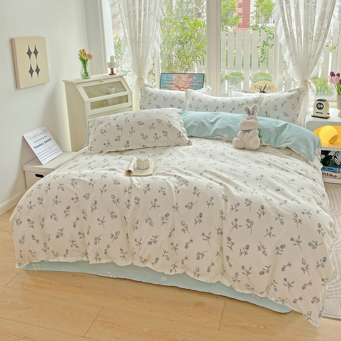 91家纺网 家纺一手货源 找家纺 （总）文黛2025新款植物羊绒小版花四件套-场景一