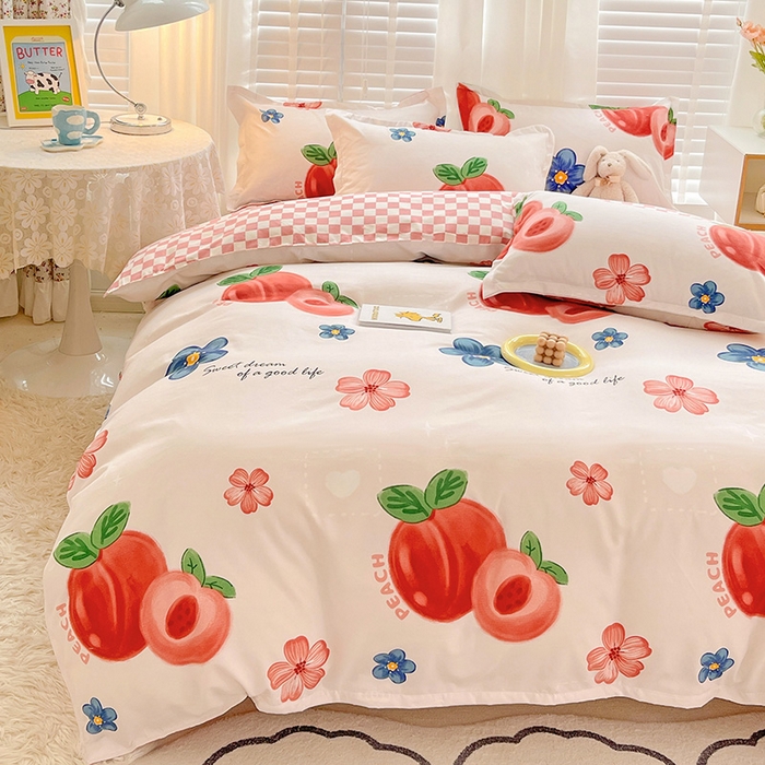 91家纺网 家纺一手货源 找家纺 （总）文黛2025新款植物羊绒小版花四件套-场景2