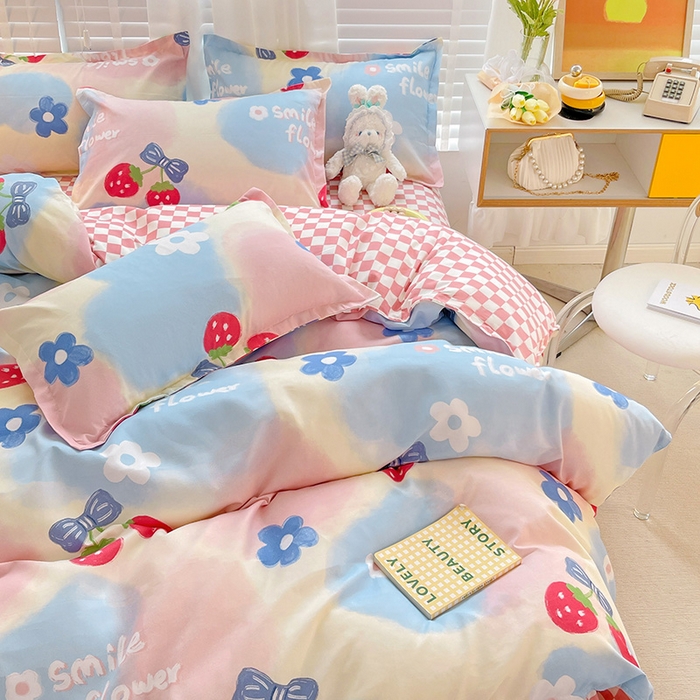 91家纺网 家纺一手货源 找家纺 （总）文黛2025新款植物羊绒小版花四件套-场景2