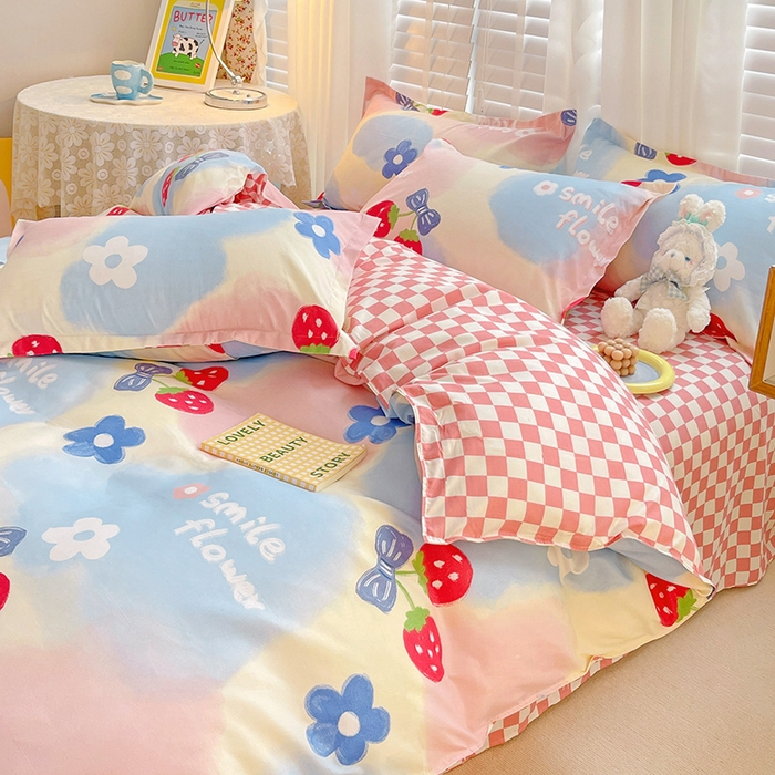 91家纺网 家纺一手货源 找家纺 （总）文黛2025新款植物羊绒小版花四件套-场景2