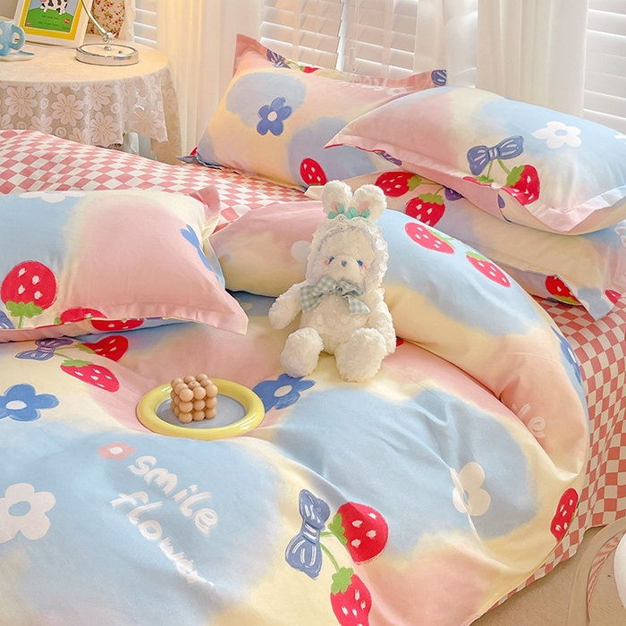 91家纺网 家纺一手货源 找家纺 （总）文黛2025新款植物羊绒小版花四件套-场景一