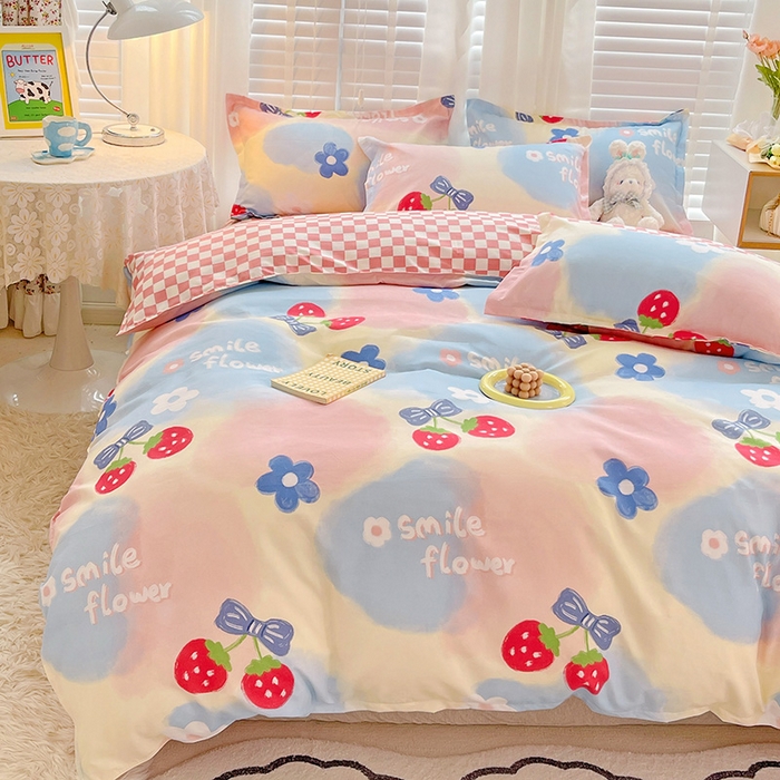 91家纺网 家纺一手货源 找家纺 （总）文黛2025新款植物羊绒小版花四件套-场景一