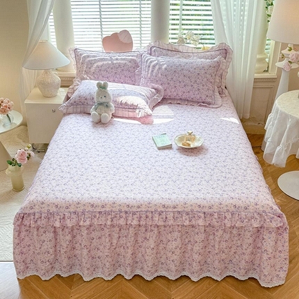 91家纺网 家纺一手货源 找家纺 （总）美达 2025新款韩版全棉四件套单品系列-单床裙