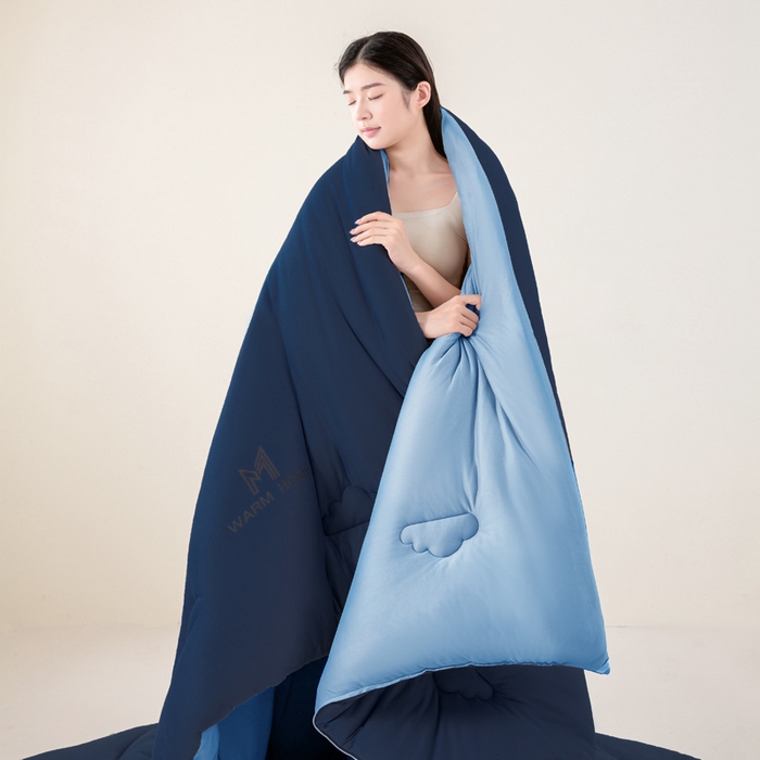 91家纺网 家纺一手货源 找家纺 憨豆家纺 2026新款针织棉云朵被星球深睡眠秋冬保暖被子春秋被云柔大豆被冬被四季被芯（含买家秀） 深睡眠-湖水蓝