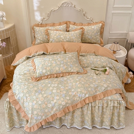 91家纺网 家纺一手货源 找家纺 （总）美达家纺 2025新款韩版全棉四件套单品系列 床单款四件套