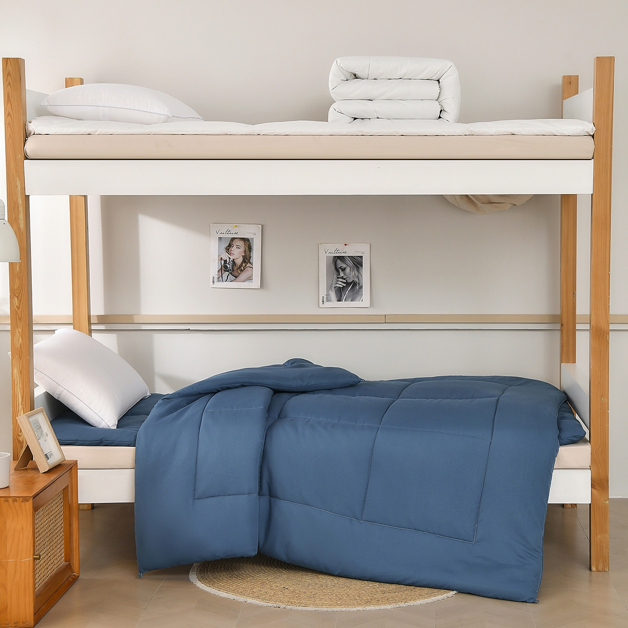 91家纺网 家纺一手货源 找家纺 （总）好老表被业 2025新款磨毛学生宿舍上下铺枕芯被子床褥三件套