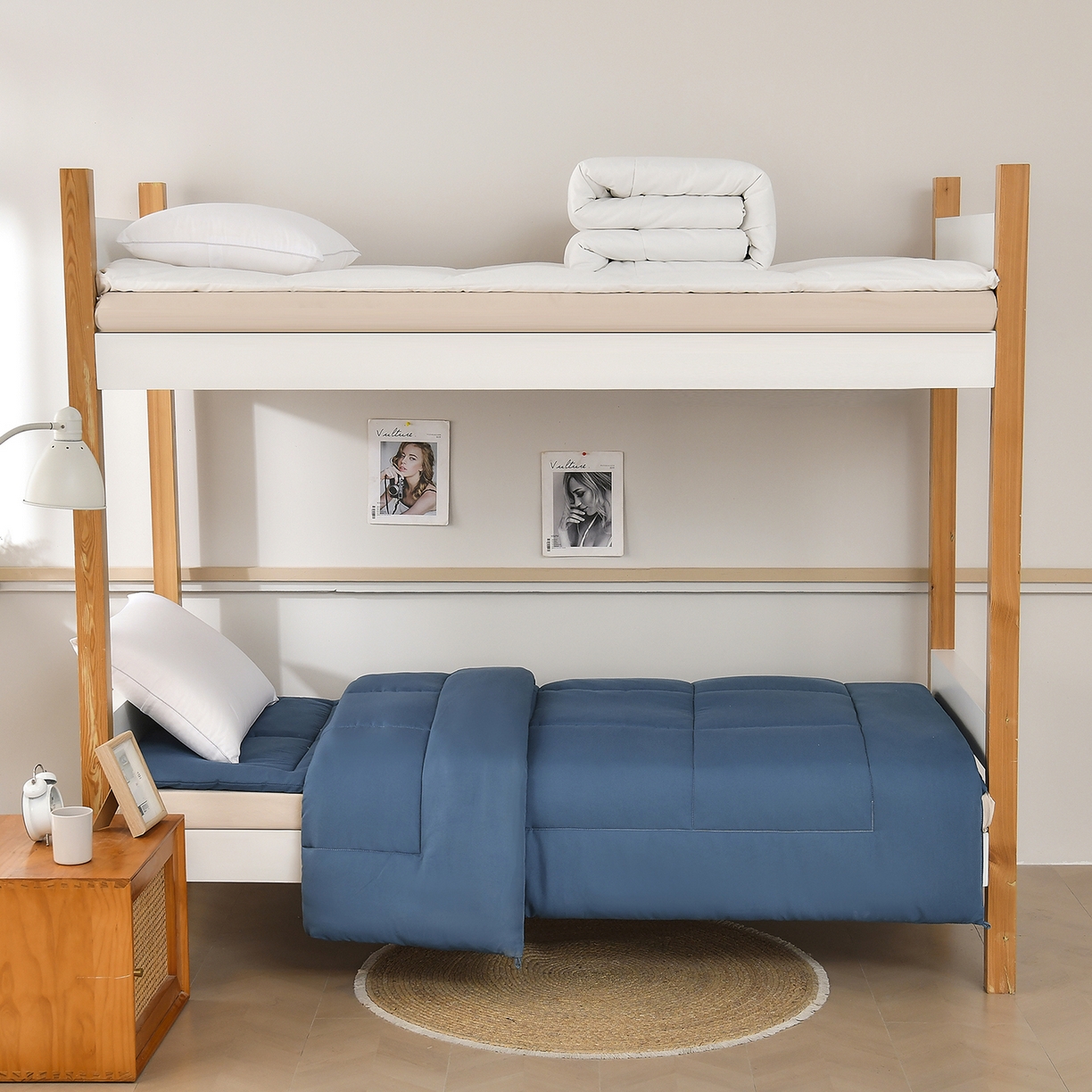 91家纺网 家纺一手货源 找家纺 （总）好老表被业 2025新款磨毛学生宿舍上下铺枕芯被子床褥三件套