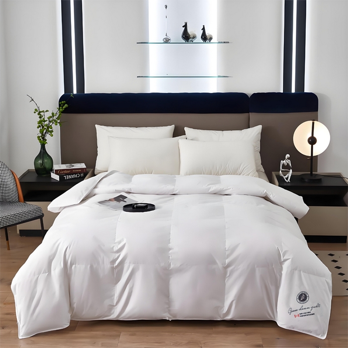 91家纺网 家纺一手货源 找家纺 好老表被业 2025新款95白鹅绒羽绒被被子被芯 纯棉-白色加拿大