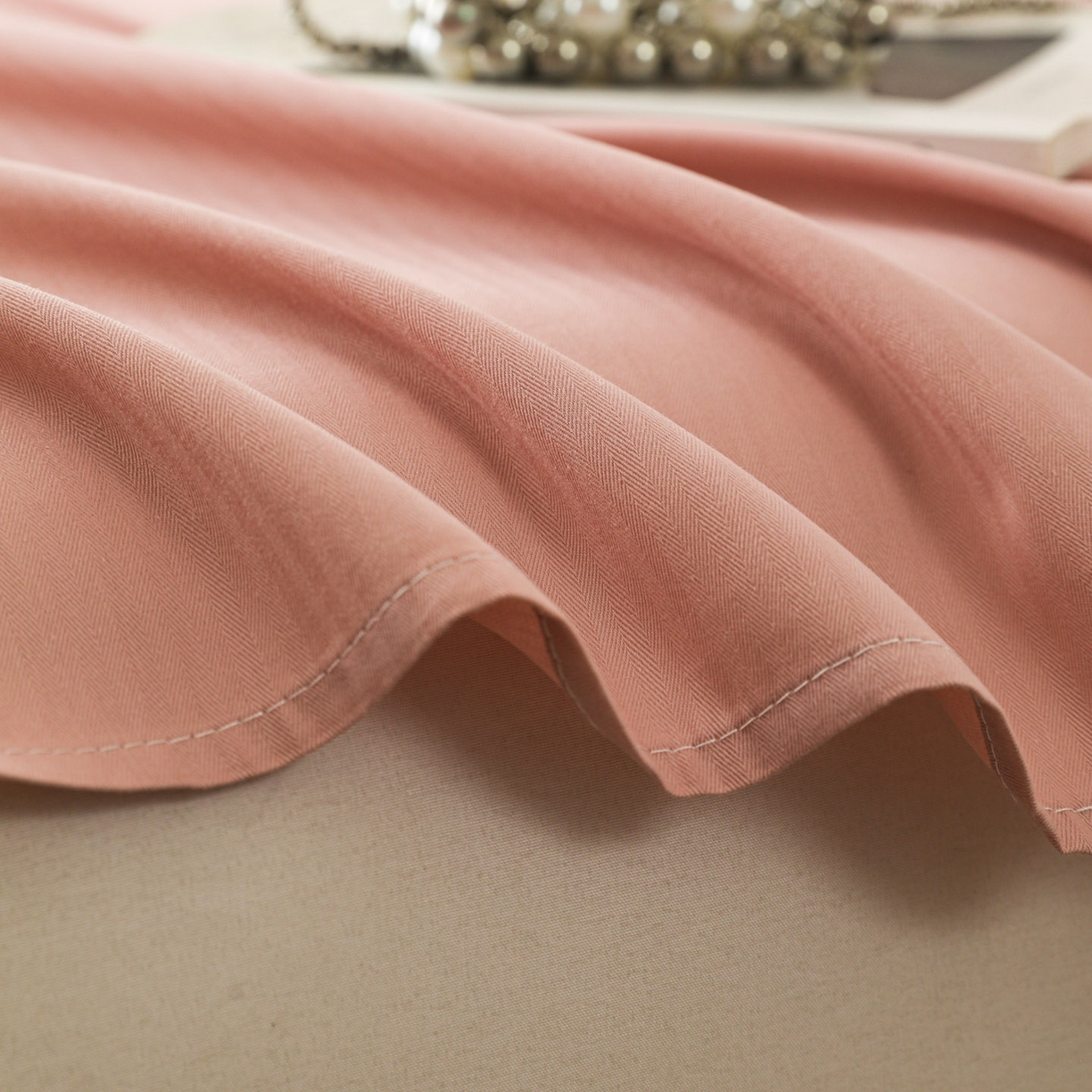 91家纺网 家纺一手货源 找家纺 眠博士 2025新款大雁纹小提花全棉纯棉床单单件-单床单 床单-雁纹豆沙