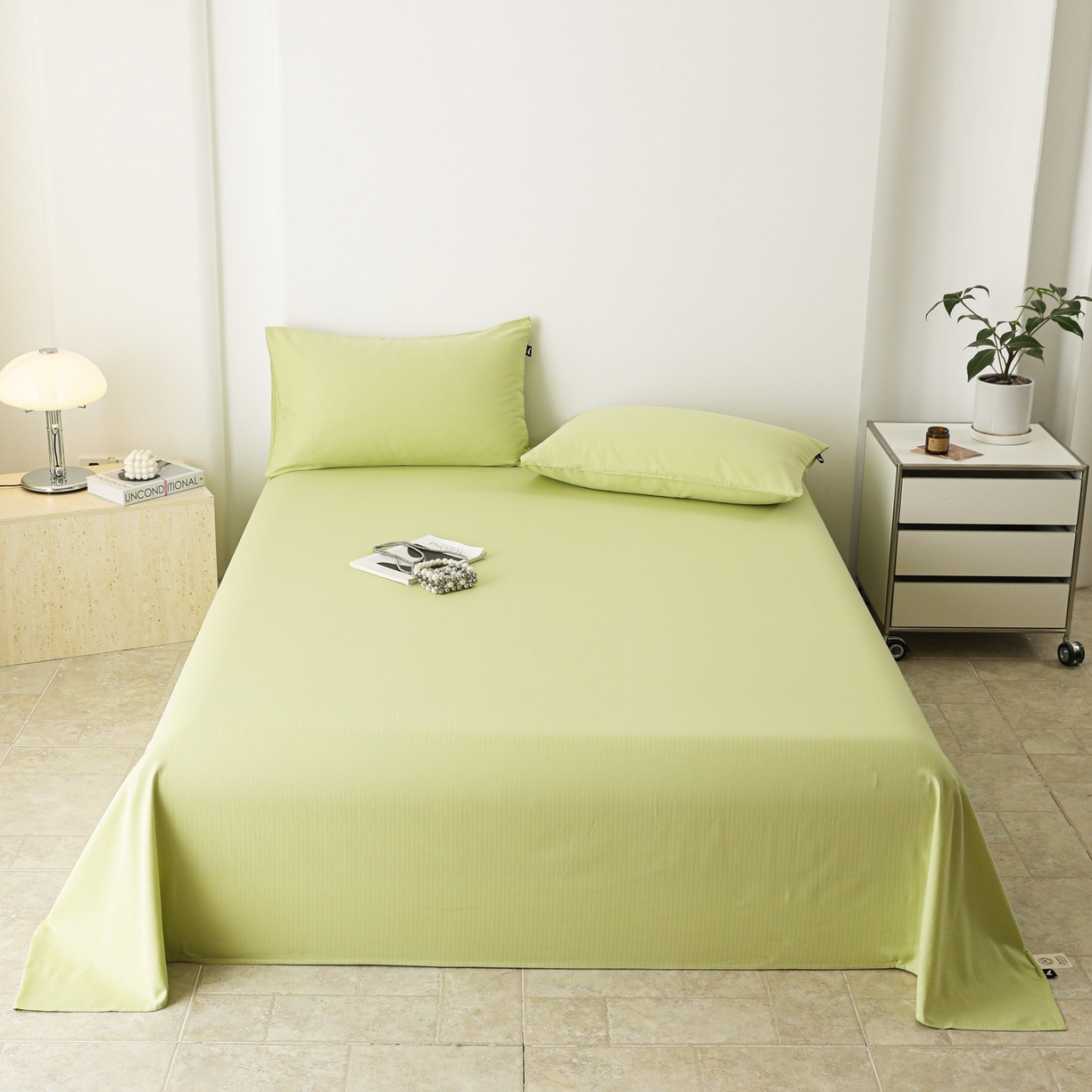 91家纺网 家纺一手货源 找家纺 （总）眠博士 2025新款大雁纹小提花全棉纯棉床单单件-单床单