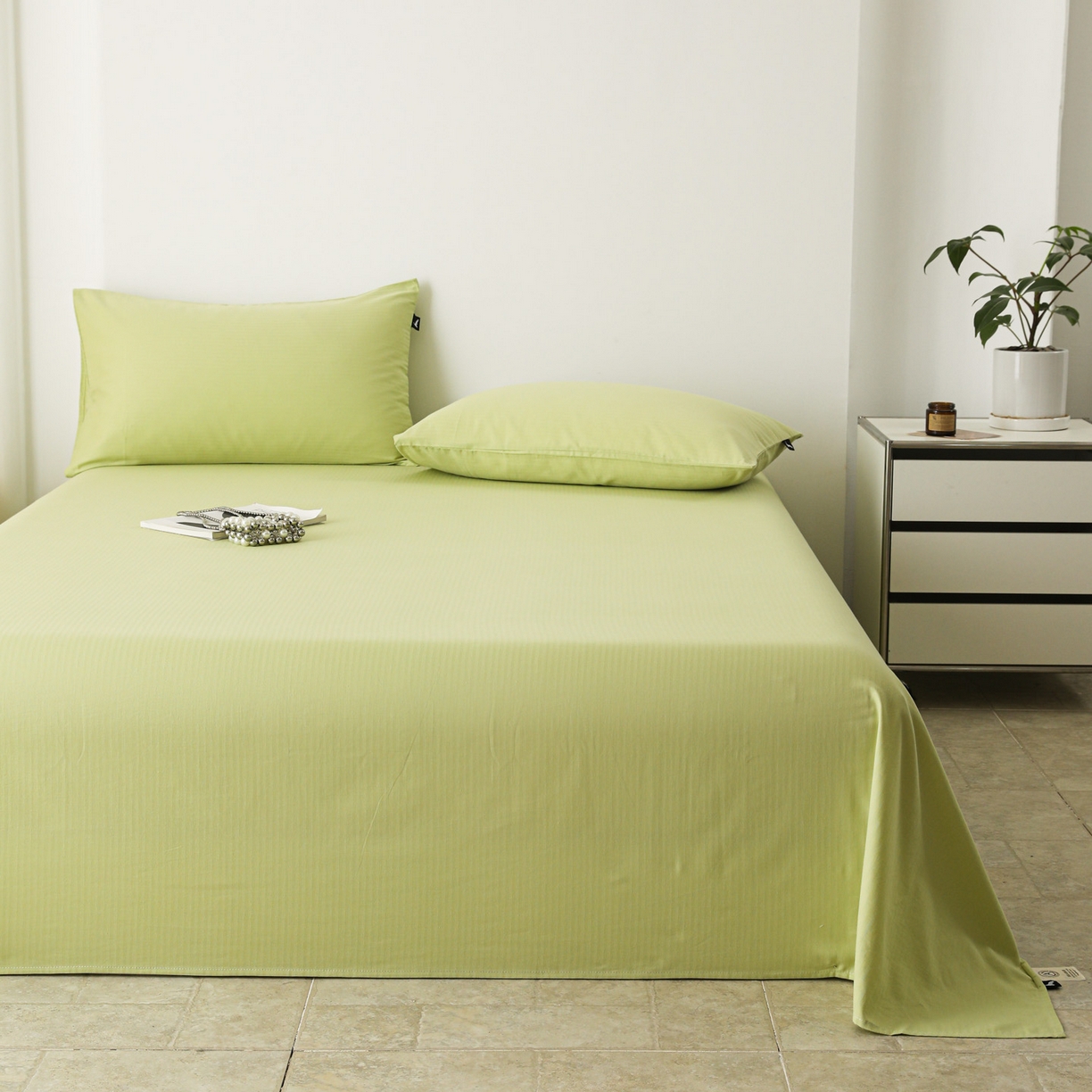 91家纺网 家纺一手货源 找家纺 （总）眠博士 2025新款大雁纹小提花全棉纯棉床单单件-单床单