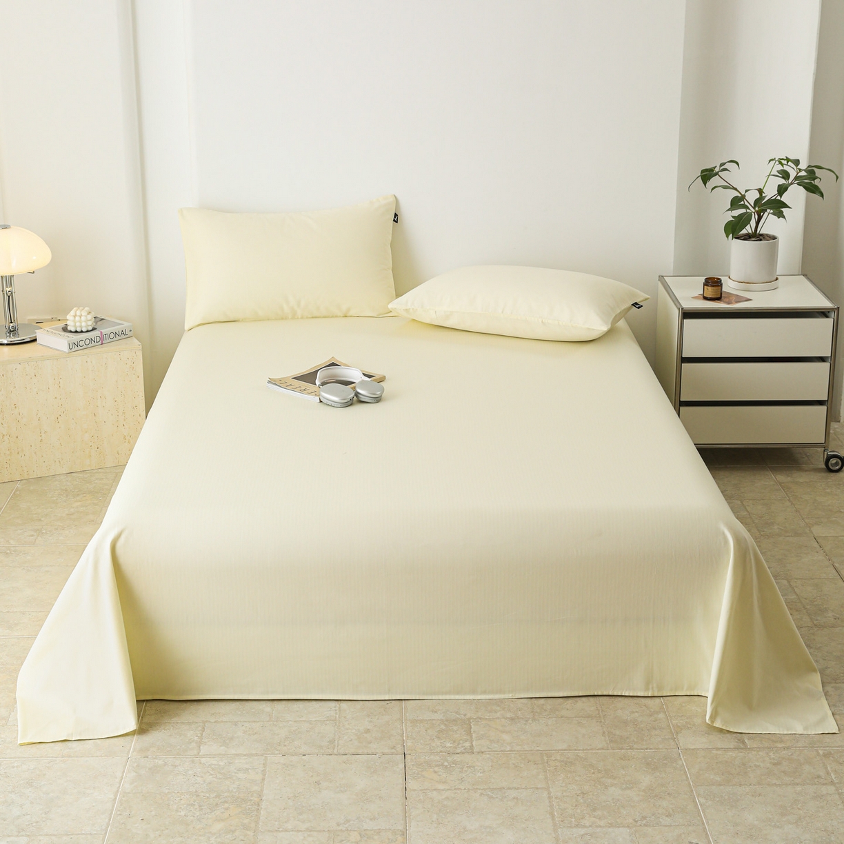 91家纺网 家纺一手货源 找家纺 眠博士 2025新款大雁纹小提花全棉纯棉床单单件-单床单 床单-雁纹米