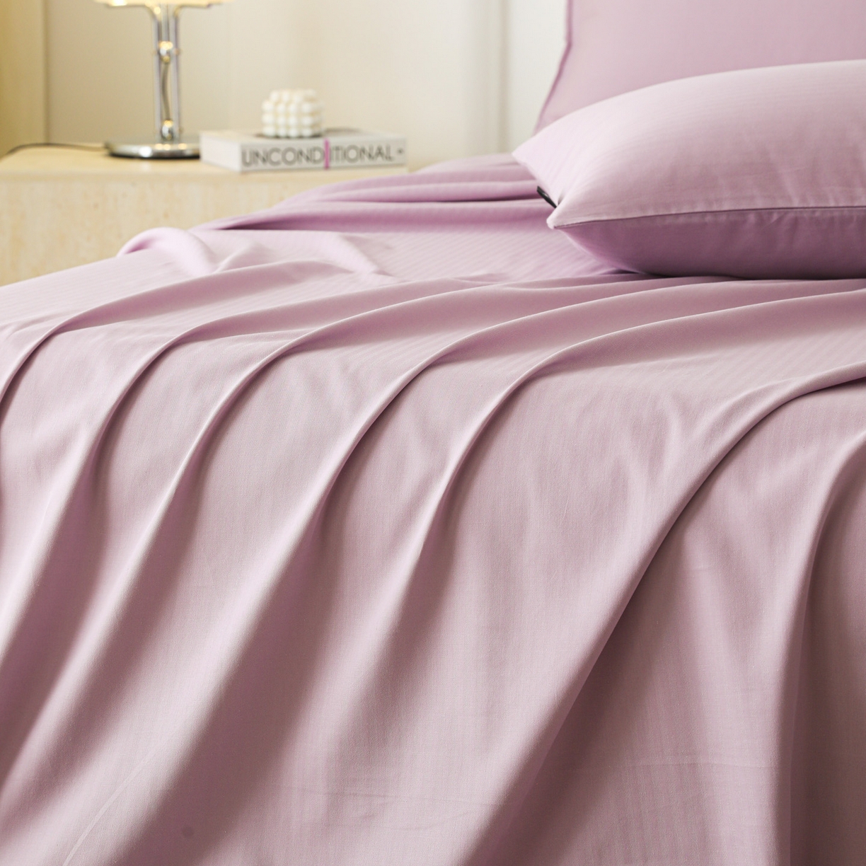 91家纺网 家纺一手货源 找家纺 眠博士 2025新款大雁纹小提花全棉纯棉床单单件-单床单 床单-雁纹紫