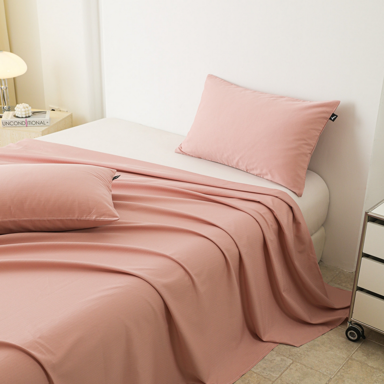 91家纺网 家纺一手货源 找家纺 眠博士 2025新款大雁纹小提花全棉纯棉床单单件-单床单 床单-雁纹豆沙