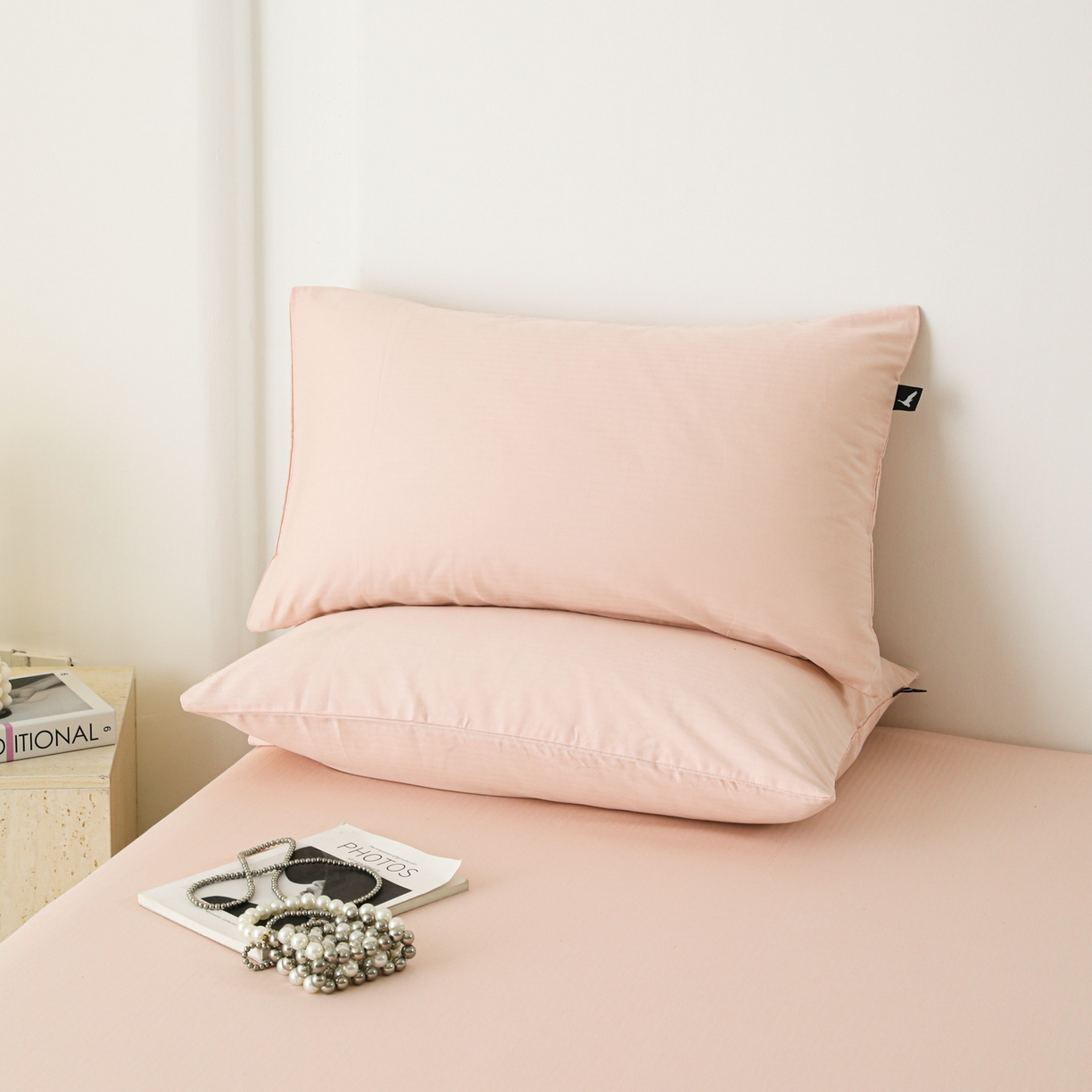 91家纺网 家纺一手货源 找家纺 眠博士 2025新款大雁纹小提花全棉纯棉床单单件-单床单 床单-雁纹粉