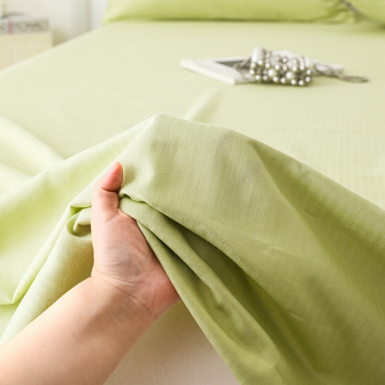 91家纺网 家纺一手货源 找家纺 （总）眠博士 2025新款大雁纹小提花全棉纯棉床单单件-单床单