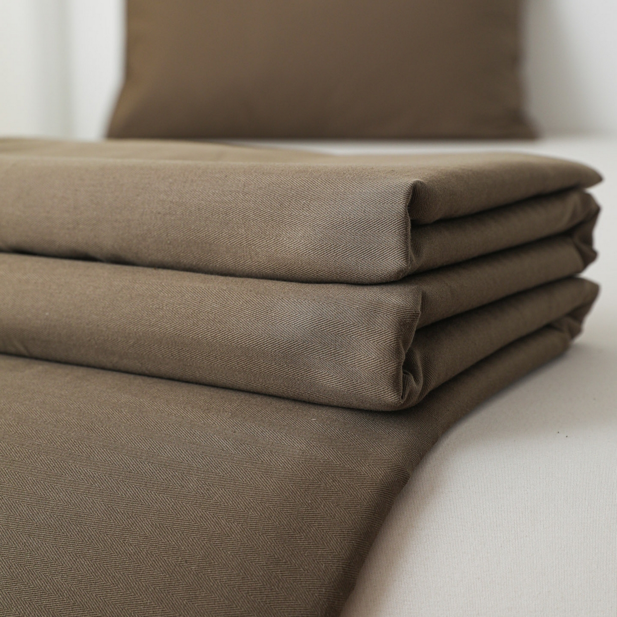 91家纺网 家纺一手货源 找家纺 眠博士 2025新款大雁纹小提花全棉纯棉床单单件-单床单 床单-雁纹棕咖