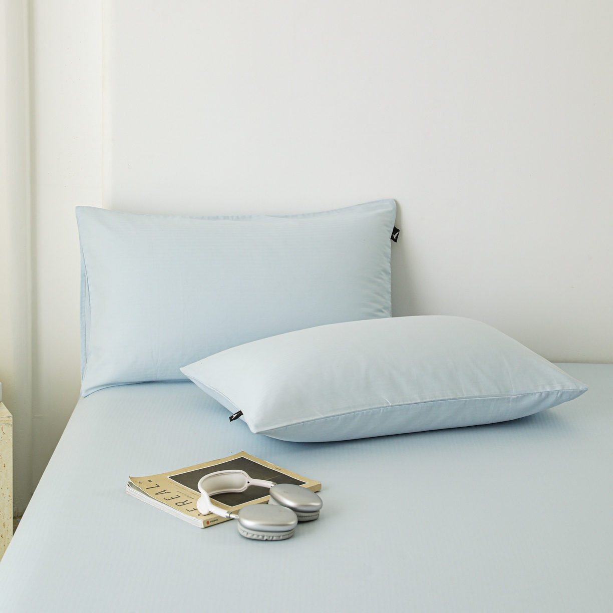 91家纺网 家纺一手货源 找家纺 眠博士 2025新款大雁纹小提花全棉纯棉床单单件-单床单 床单-雁纹嫩蓝