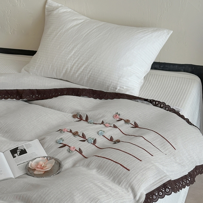 91家纺网 家纺一手货源 找家纺 （总）月夏 2025新款全棉纯棉棉麻单被套被套单件-缤纷花语