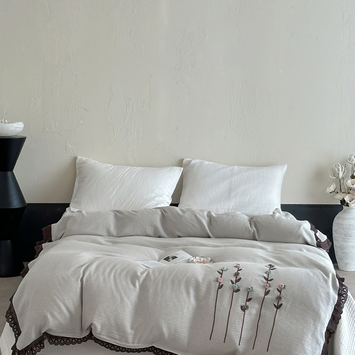 91家纺网 家纺一手货源 找家纺 （总）月夏 2025新款全棉纯棉棉麻单被套被套单件-缤纷花语