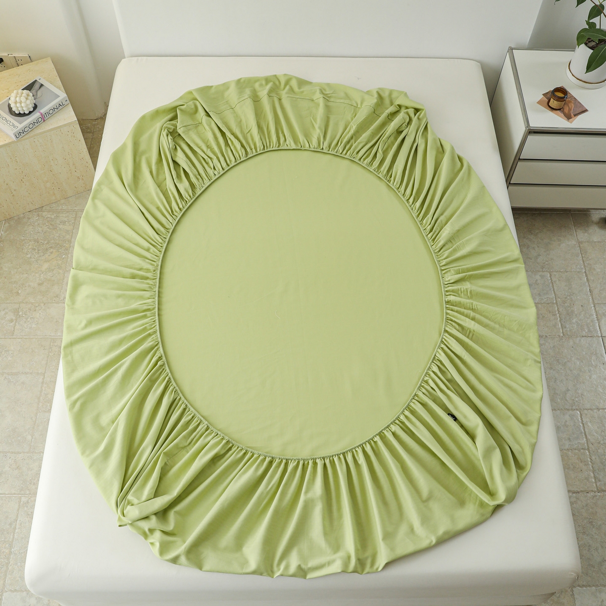 91家纺网 家纺一手货源 找家纺 （总）眠博士 2025新款大雁纹小提花全棉纯棉床笠单件-单床笠