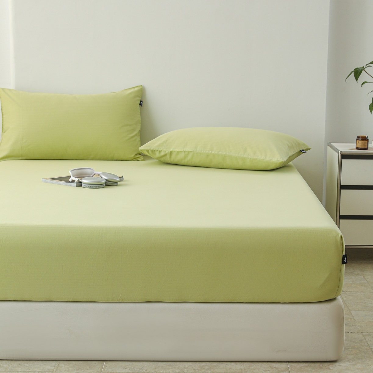 91家纺网 家纺一手货源 找家纺 （总）眠博士 2025新款大雁纹小提花全棉纯棉床笠单件-单床笠