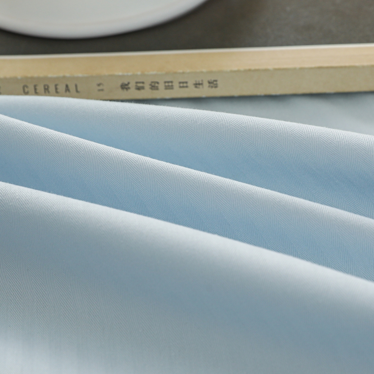 91家纺网 家纺一手货源 找家纺 眠博士 2025新款大雁纹小提花全棉纯棉床笠单件-单床笠 床笠-雁纹嫩蓝