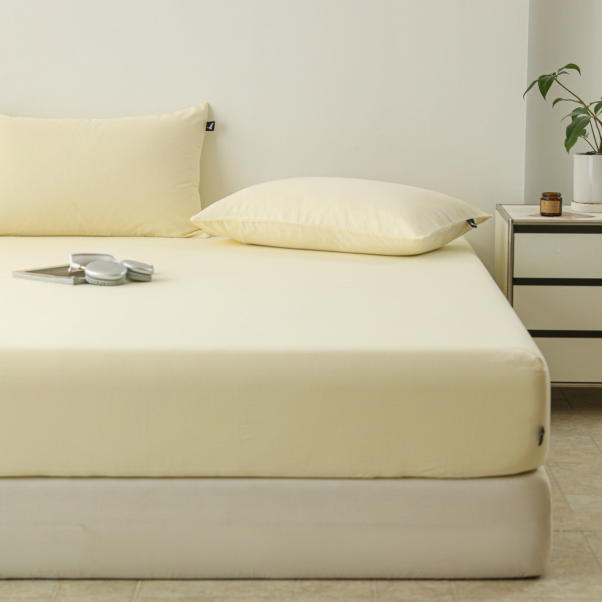 91家纺网 家纺一手货源 找家纺 眠博士 2025新款大雁纹小提花全棉纯棉床笠单件-单床笠 床笠-雁纹米