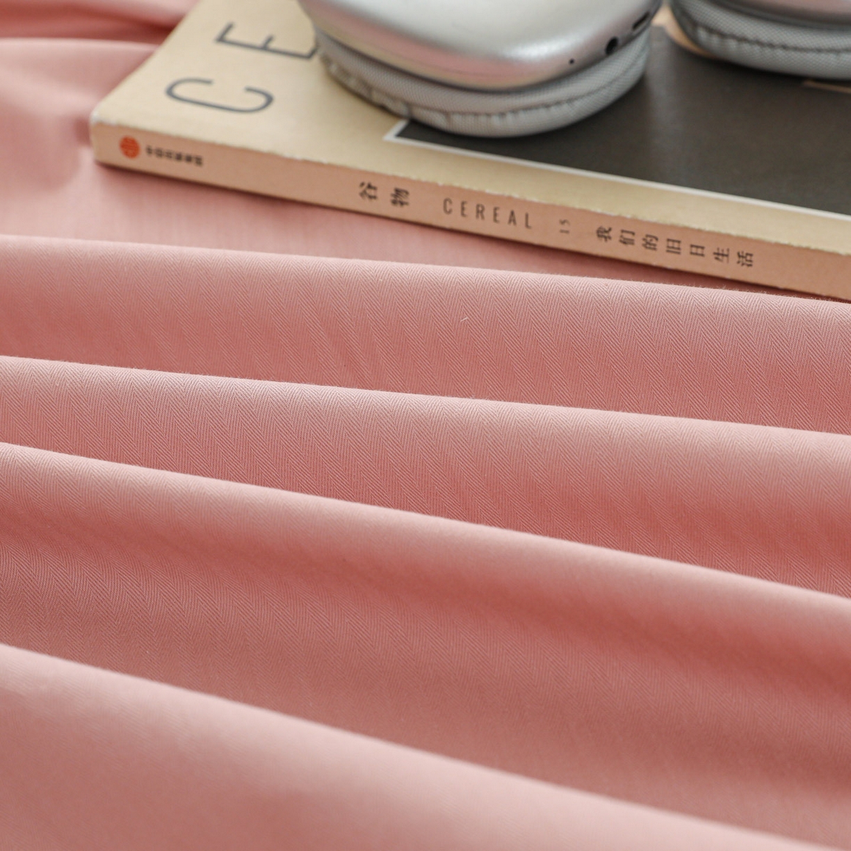 91家纺网 家纺一手货源 找家纺 眠博士 2025新款大雁纹小提花全棉纯棉床笠单件-单床笠 床笠-雁纹豆沙