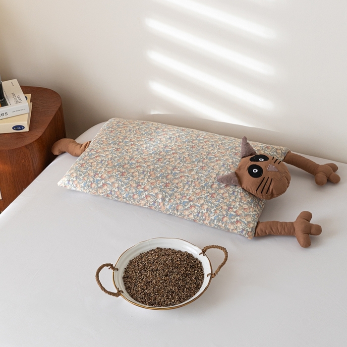 91家纺网 家纺一手货源 找家纺 （总）卓昌枕芯2025新款荞麦壳卡通成人枕猫咪枕