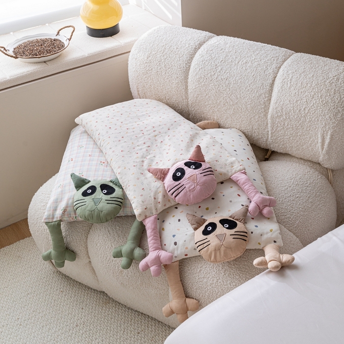 91家纺网 家纺一手货源 找家纺 （总）卓昌枕芯2025新款荞麦壳卡通成人枕猫咪枕