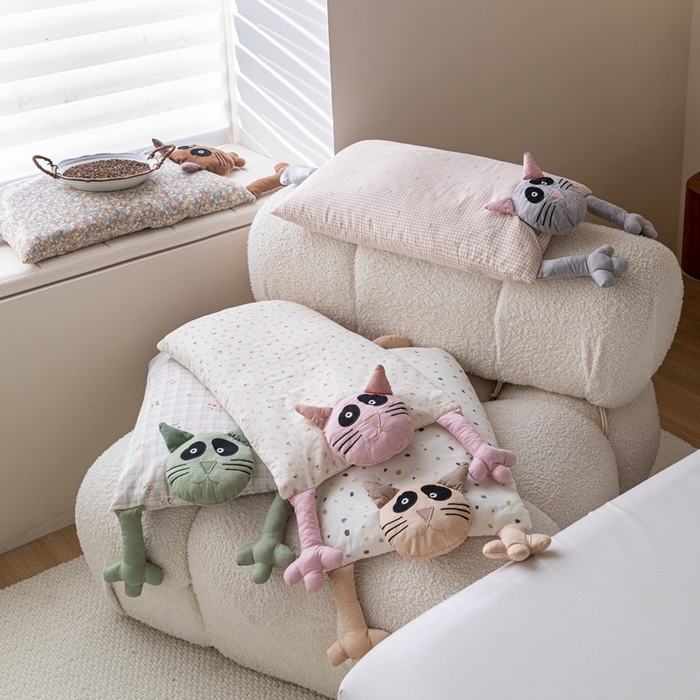 91家纺网 家纺一手货源 找家纺 （总）卓昌枕芯2025新款荞麦壳卡通成人枕猫咪枕