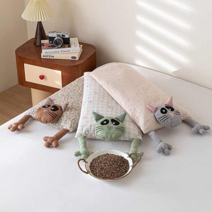 91家纺网 家纺一手货源 找家纺 （总）卓昌枕芯2025新款荞麦壳卡通成人枕猫咪枕