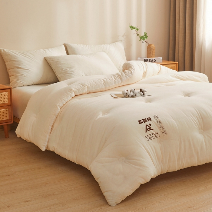 91家纺网 家纺一手货源 找家纺 （专版花型，翻版必究）维洋家纺 2025新款百分百新疆棉花冬被被子被芯 棉花-珍珠白