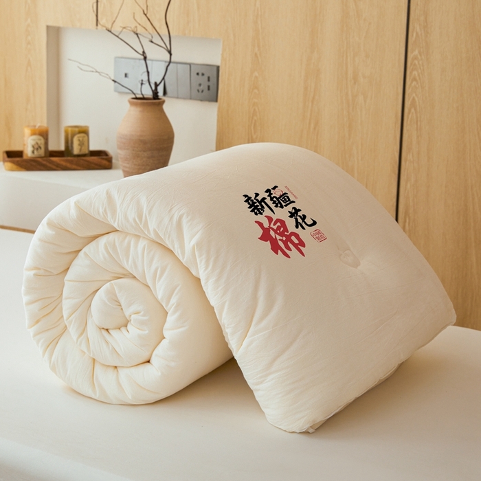 91家纺网 家纺一手货源 找家纺 （专版花型，翻版必究）维洋家纺 2025新款百分百新疆棉花学生被被子被芯 棉花被-月白