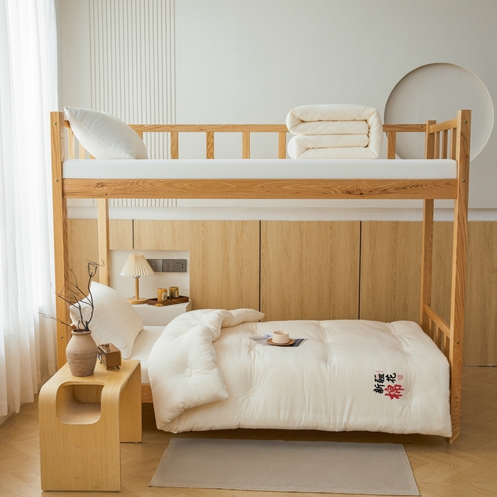 91家纺网 家纺一手货源 找家纺 （专版花型，翻版必究）维洋家纺 2025新款百分百新疆棉花学生被被子被芯 棉花被-月白