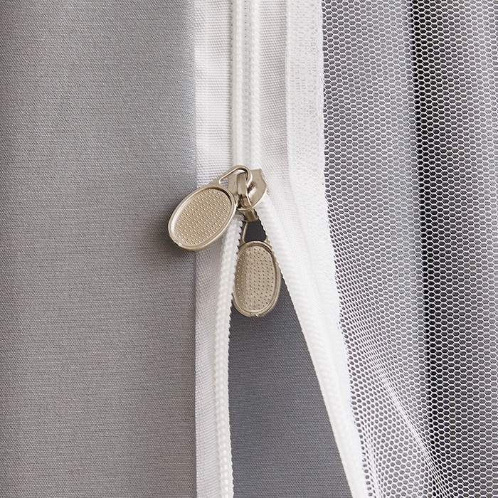 91家纺网 家纺一手货源 找家纺 锦逸家居 2025新款渐变花边款遮光学生蚊帐 渐变花边-时尚灰