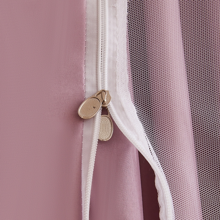 91家纺网 家纺一手货源 找家纺 锦逸家居 2025新款渐变花边款遮光学生蚊帐 渐变花边-香芋紫