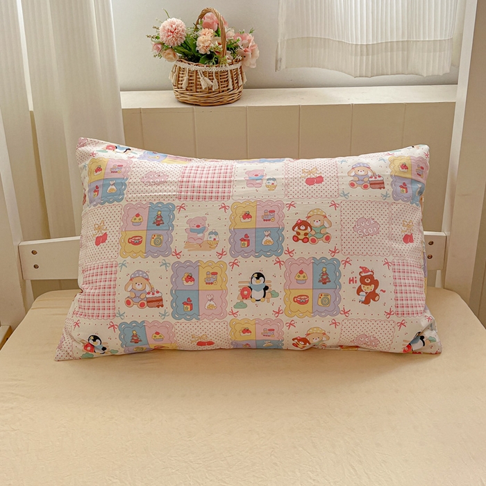 91家纺网 家纺一手货源 找家纺 水墨江南2025新款水洗棉印花四件套 开心派对