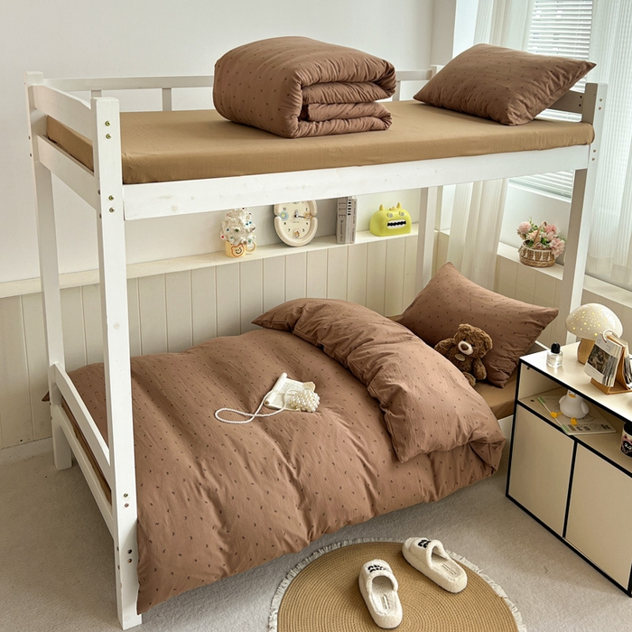 91家纺网 家纺一手货源 找家纺 水墨江南2025新款水洗棉印花四件套 可爱颂咖