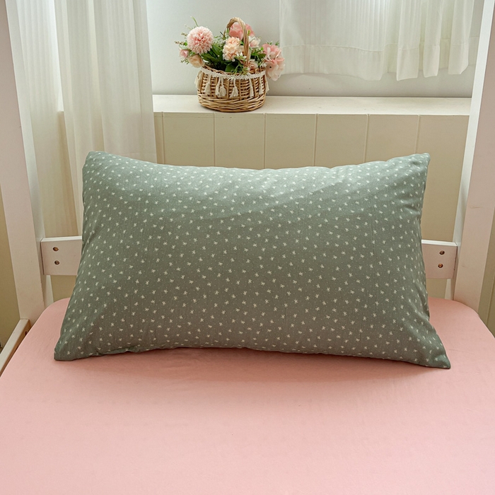 91家纺网 家纺一手货源 找家纺 水墨江南2025新款水洗棉印花四件套 可爱颂绿